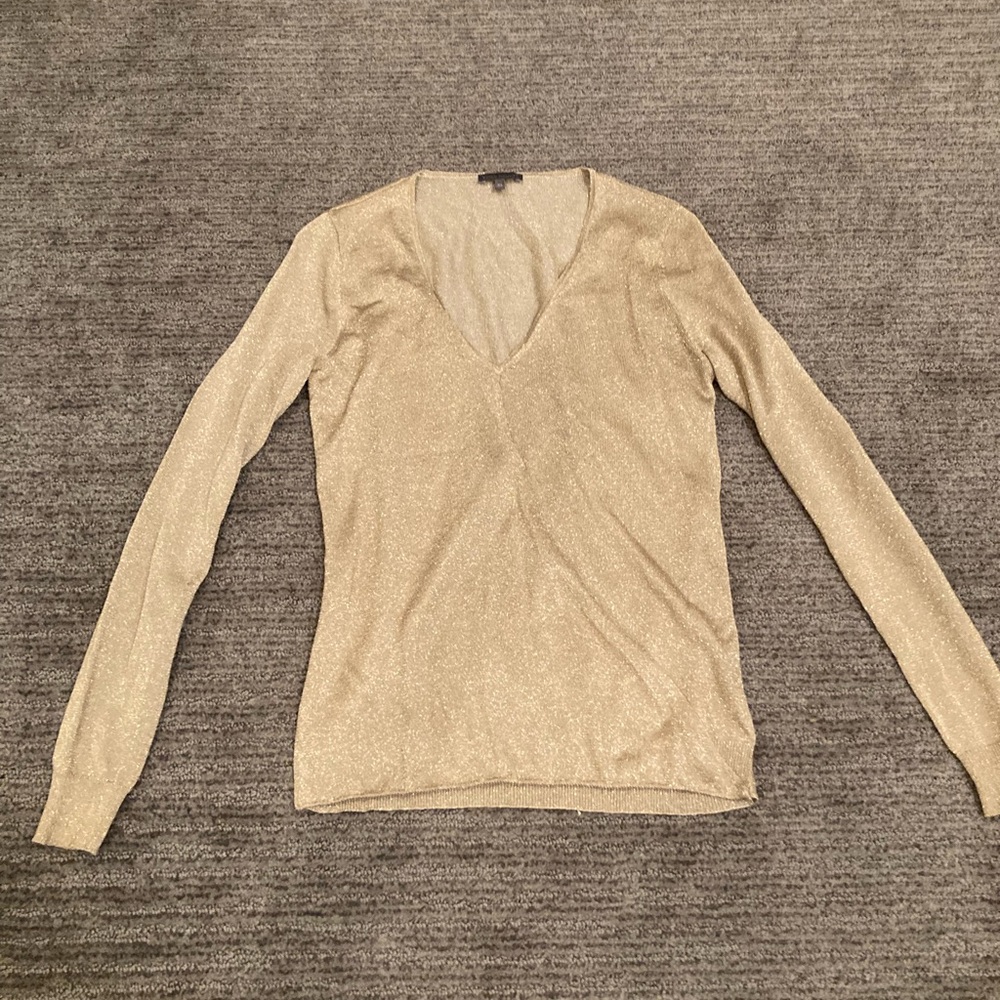 Gold sparkle v-neck top